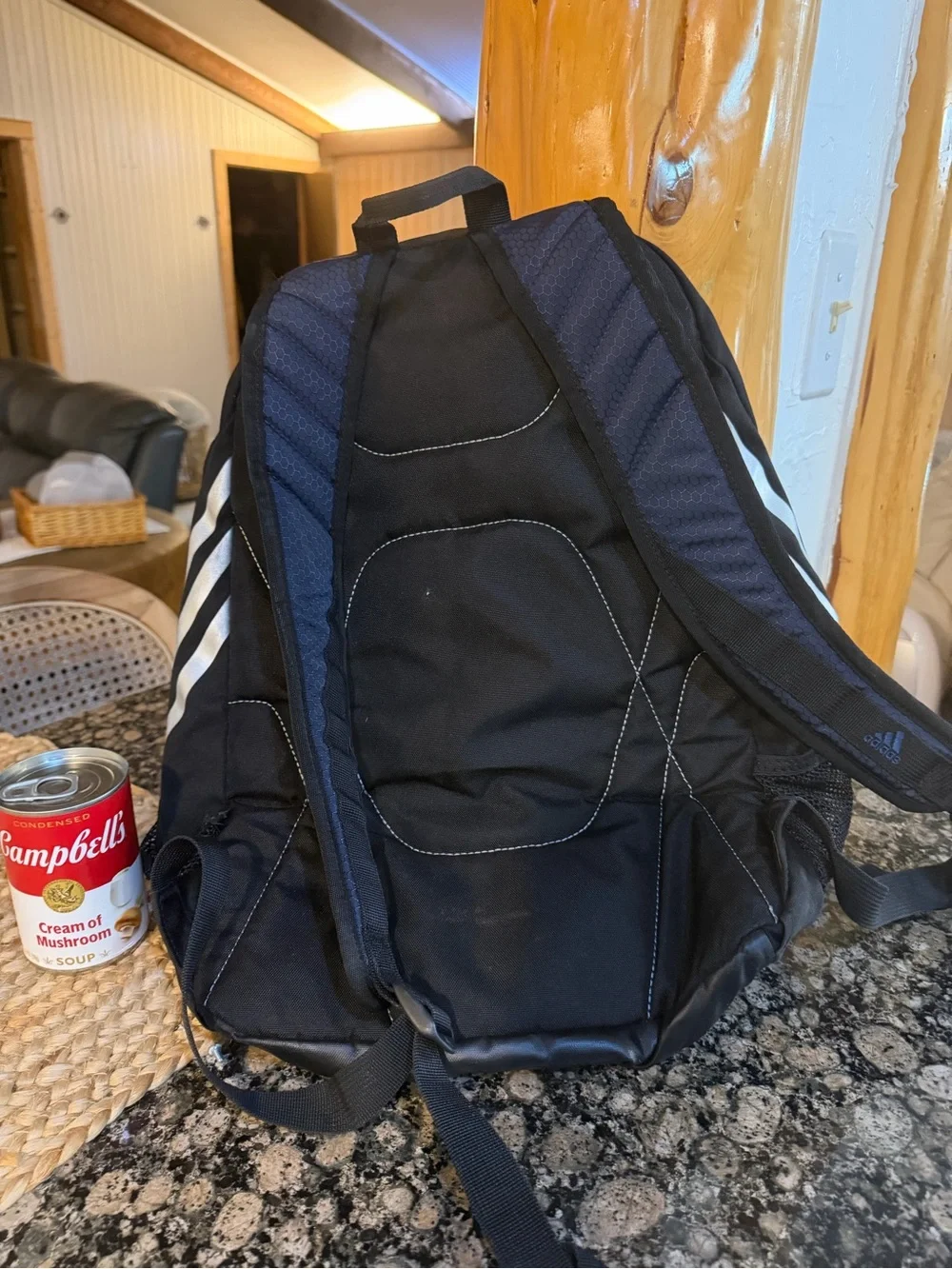 adidas Navy and Black Backpack with Number 15 Hydro shield
